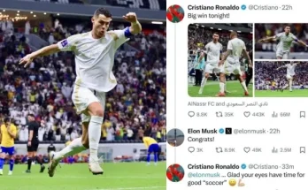 Ronaldo unexpectedly “interacts” with Elon Musk