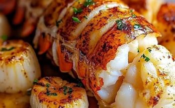 Treat Yourself to Butter-Basted Lobster Tail with Seared Scallops