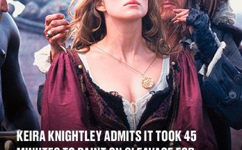 Keira Knightley admits it took 45 minutes to paint on cleavage for Pirates of the Caribbean role