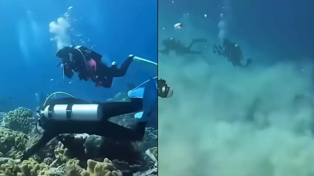 Terrifying footage shows 6.9 magnitude earthquake happening underwater