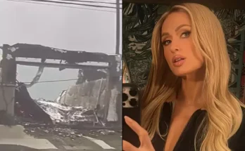 Paris Hilton is 'heartbroken' as she has to watch her home burn down live on TV