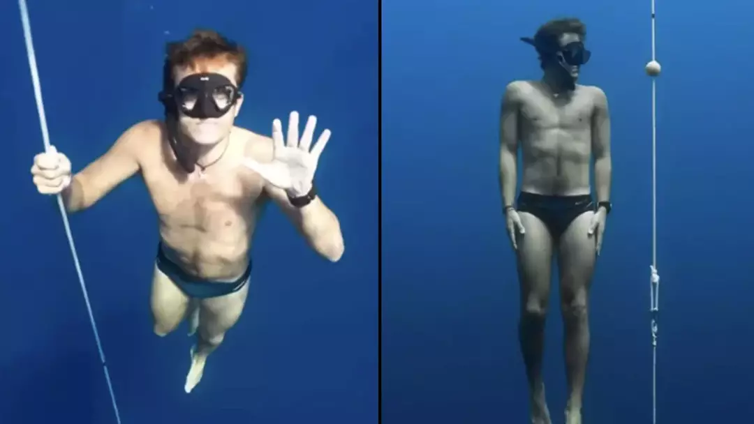 Man dives 65ft deep into the ocean to prove one terrifying truth about the sea