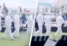 Cruise line issues apology and insists staff were dressed as 'upside-down snow cones' after likeness to KKK pointed out