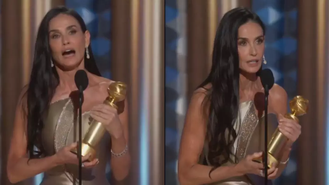 Demi Moore makes heartbreaking admission during speech after winning first acting award in 45 year career