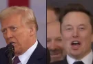 Elon Musk makes bizarre gesture to camera as Donald Trump makes Mars promise during inaugural address