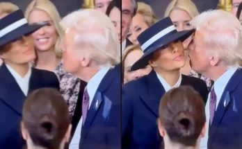 Viewers baffled by Donald Trump's failed attempt to kiss wife Melania during inauguration