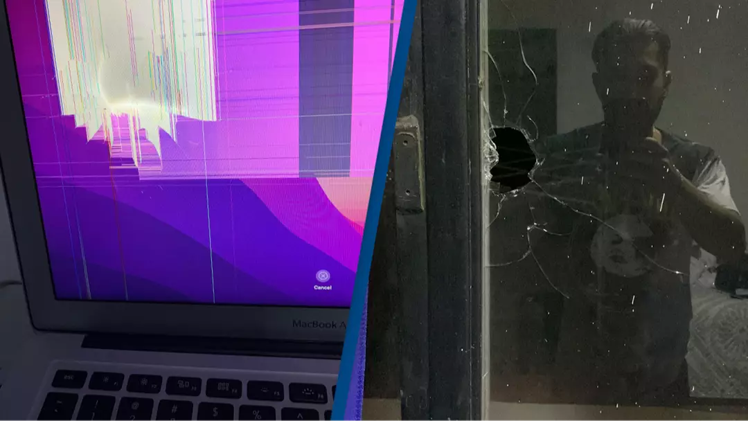 Incredible moment man finds out his Apple MacBook is 'bulletproof' after it saved him from being shot