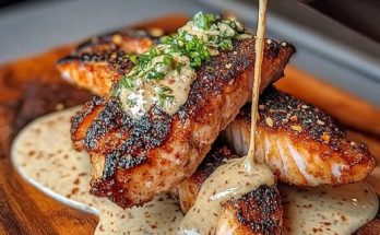 Blackened Salmon with Creamy Dijon Sauce