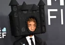 People baffled as Jaden Smith arrives at Grammys 2025 wearing giant castle on his head