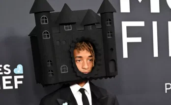 People baffled as Jaden Smith arrives at Grammys 2025 wearing giant castle on his head