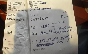 Customer sacked from job after horrific Donald Trump comment they wrote on receipt at Mexican restaurant