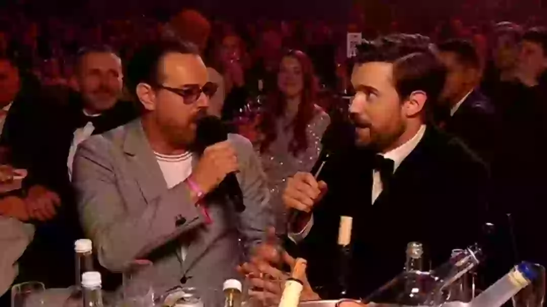 Video filmed inside Brit award shows unseen uncensored version of Danny Dyer and Jack Whitehall interview