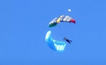 Skydiving instructor died three times and is paralysed for life after saving student when parachute malfunctioned
